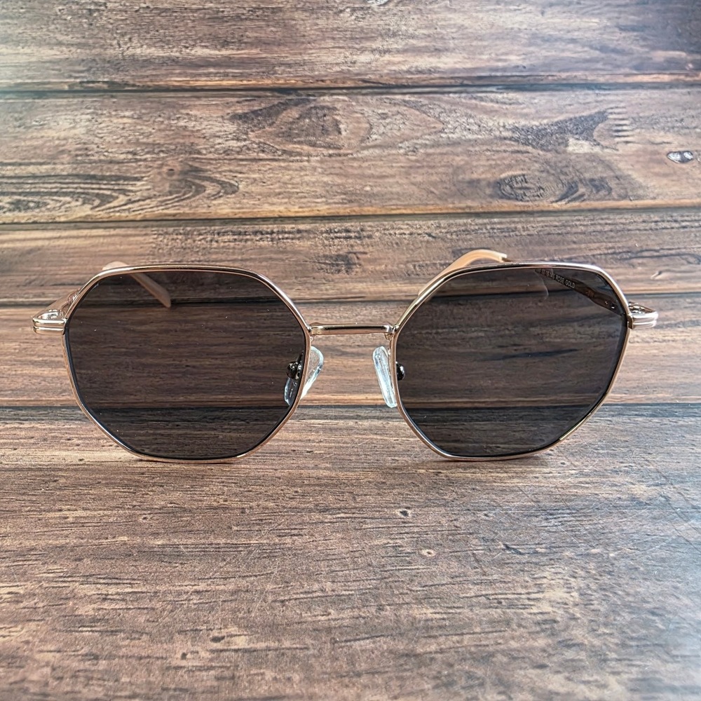 Success SS-399 Women's Rose Gold‎ Octagon Sunglasses 52-18-145